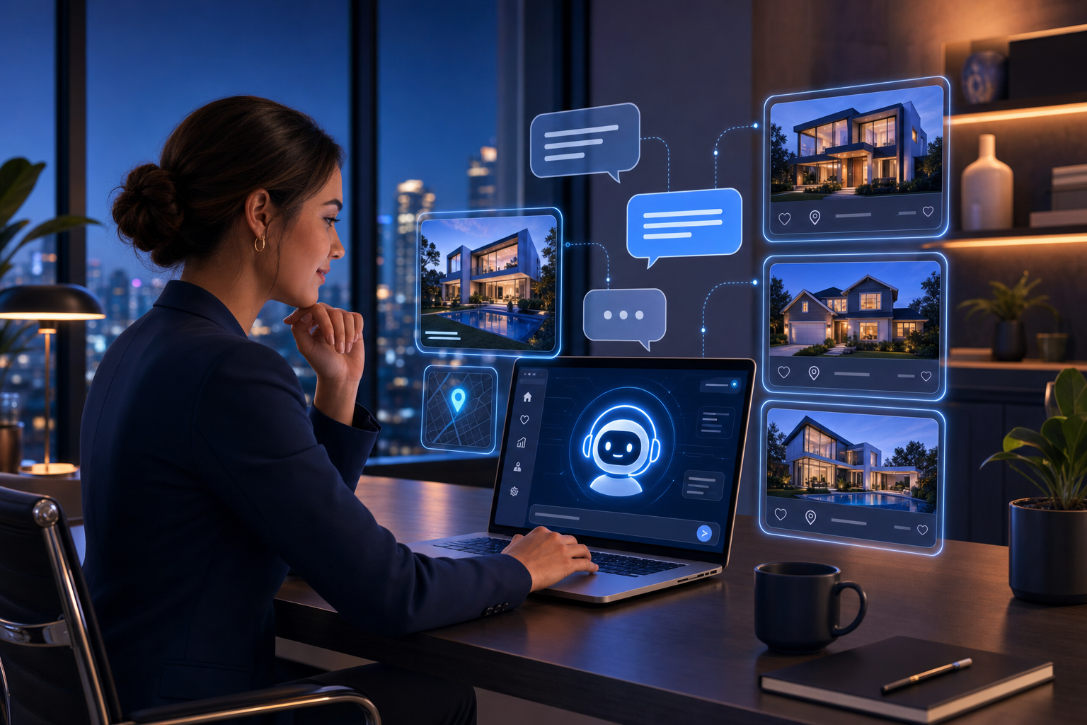 Real estate agent using an AI assistant